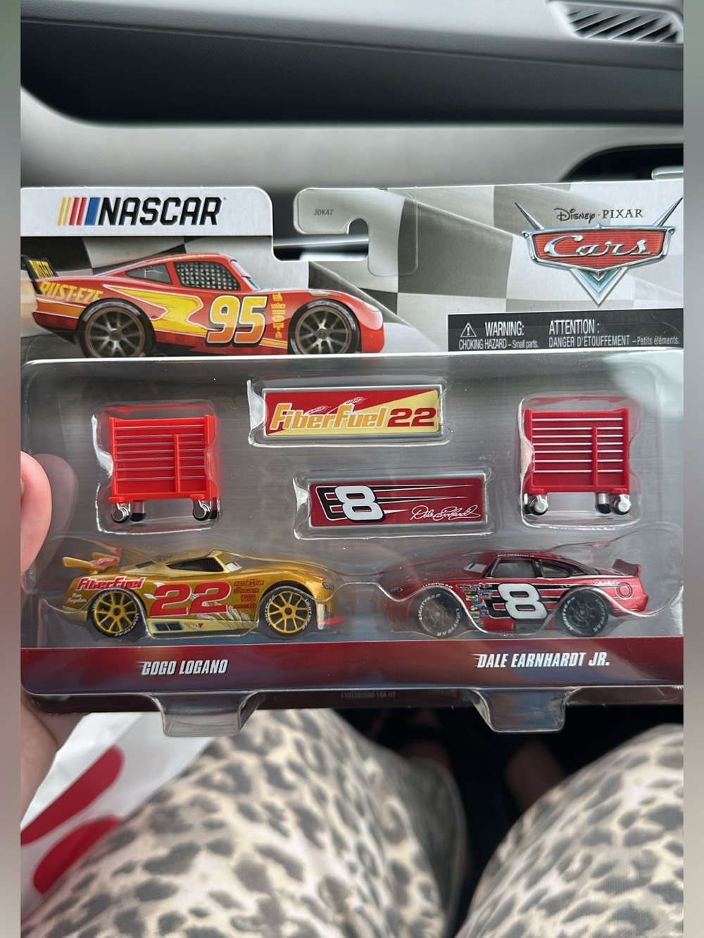 Disney Cars NASCAR Toy Set — Dale Earnhardt Jr #8 and Gogo Logano #22